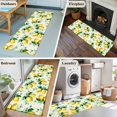 thumbnail image 6 of Lemon Washable Runner Rugs 2'x6', Oil Painting Country Lemon Leaf Beige Low Pile Throw Entryway Rug Non-Slip Sturdy Edge Binding Carpet for Indoor Bedside Entrance Bedside, 6 of 9
