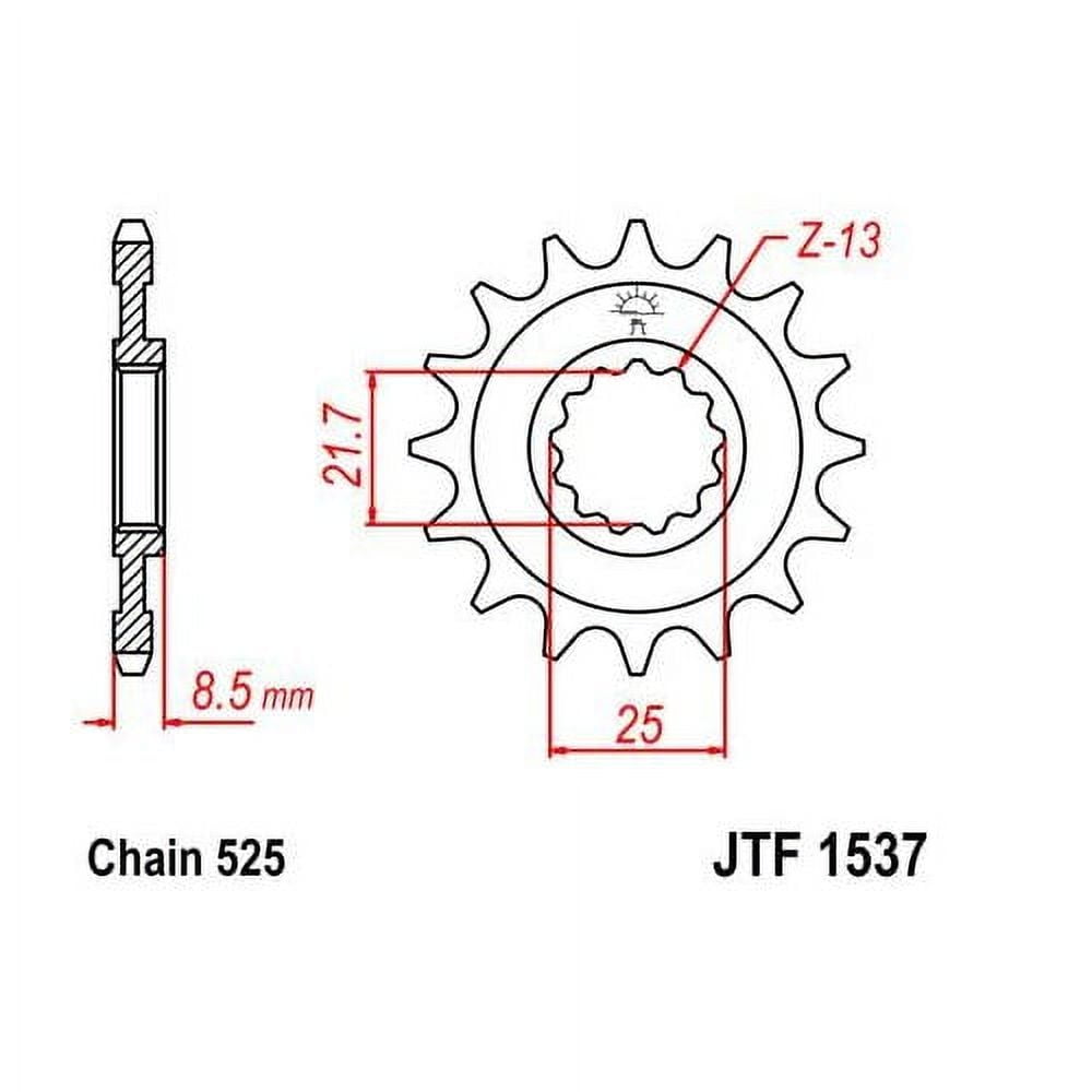 JT Steel Front Sprocket 16T for Street KAWASAKI Ninja ZX-10R