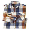 thumbnail image 1 of Atlas For Men - Camisa Cuadro de Franela para Hombre (Crudo, Azul, Naranja), 1 of 3