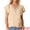 Khaki, variant on DARING DIVA Women's Ruffle Short Sleeve Elegant V Neck Blouse S Dark Blue
