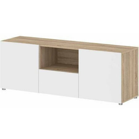 Tvilum Dawson TV Stand for TVs up to 56;, White and Oak Tvilum Dawson TV Stand for TVs up to 56;, White and Oak