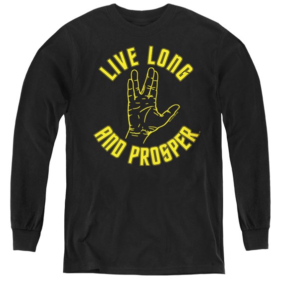 Star Trek - Live Long Hand - Youth Long Sleeve Shirt - Medium