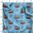 thumbnail image 2 of Soimoi Blue Rayon Fabric Deer Animal Print Fabric by Yard 56 Inch Wide, 2 of 5