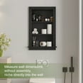 thumbnail image 6 of Hironpal Black 3-Tier Recessed Wall Mount Storage Cabinet – Sturdy Fully Assembled Wooden Utility Storage Shelf – Ideal for Home Kitchen, Bathroom, Laundry, Medicine Cabinet, 6 of 7