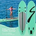 thumbnail image 4 of Pirecart 10' Inflatable Stand up Paddle Board with Non-Slip Deck, Carry Bag, Leash, Paddle and Hand Pump, Green, 4 of 7