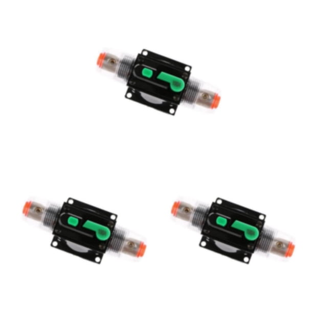 Scienceny Disyuntor de reinicio manual en línea Fusible de audio estéreo para automóvil 12V / 24V / 32V 100A Type1 NO1