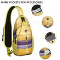 thumbnail image 2 of Abstract Geometry Colorful Sling Bag for Women Men Crossbody Bag Sling Backpack for Traveling Office Shoulder Bag Trendy Sling Backpack, 2 of 6