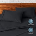 thumbnail image 6 of Bare Home Pillowcase Set - Premium 1800 Collection - Double Brushed - Ultra Soft - Standard Size, Black, 2 Count, 6 of 8
