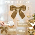 thumbnail image 5 of 24Pcs 5.9 * 5.9in Velvet Bows for Christmas Tree, Bows with Twist Tie, Bulk Red Velvet Ornaments for Wreath Garland Gift Wrapping, Wedding Champagne Parties Christmas Decorations(Camel), 5 of 13