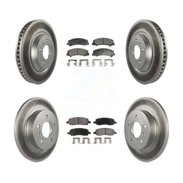 Transit Auto Front Rear Coated Disc Brake Rotors and Ceramic Pads Kit for Car 2006-2011 Buick Lucerne Cadillac DTS KGT-100631