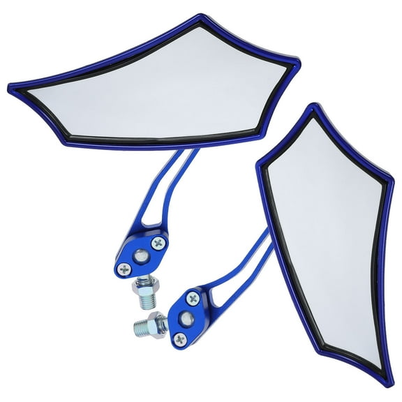WHAMVOX Universal Motorcycle Mirrors Rearview Mirror 24.50X15.60X7.00CM Blue