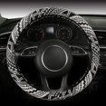 thumbnail image 4 of Baja Steering Wheel Cover,Boho Blanket Cloth,Mayan Style,Breathable,Universal 15 Inch,Black (S-004), 4 of 7
