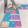 thumbnail image 2 of Kitchen Rugs Sets Of 2,Bohemian Pioneer Flower Patchwork Anti Fatigue Kitchen Mat Rugs Non Slip Washable,Decorative Kitchen Floor Mats for Kitchen,Sink,Laundry,17"X47", 2 of 5