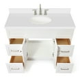 thumbnail image 6 of Ariel Hamlet 49 In. Oval Sink Vanity With White Quartz Countertop In White, 6 of 10