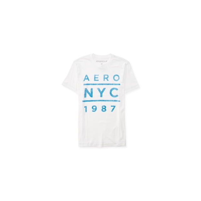 Camiseta gráfica Aeropostale NYC 1987 para Hombre Blanca Grande
