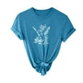 thumbnail image 1 of CEHVOM T-shirt à Manches Courtes à Imprimé pour Femmes, Mode, Hauts Décontractés Amples, Blouse, en Solde, 1 of 7