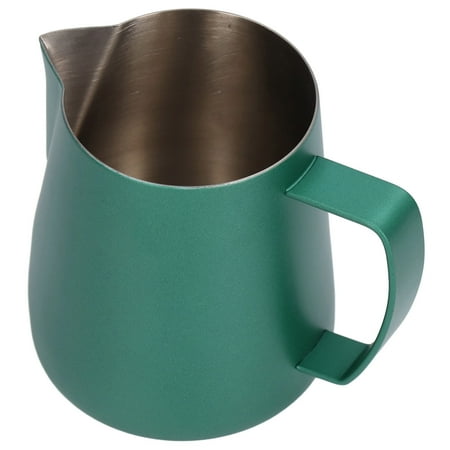 

Milk Frothing Pitcher 400ml Pointed Wear Resistant Milk Jug Cup With PTFE Coating For Coffee Machine Green