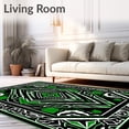 thumbnail image 2 of ODIKA 6'x9' Machine Washable Non-Slip Area Rug, Crystalline Fractal Modern Artistic Floor Covering High Traffic Rug, Black, 659994, 2 of 7