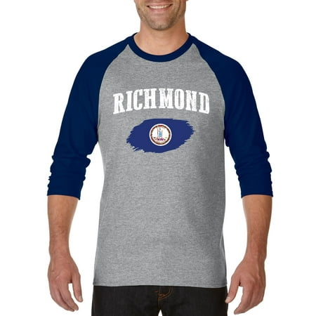 Richmond Baseball - Richmond Virginia Raglan Sleeve Baseball T-Shirt