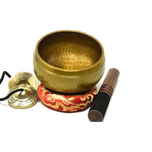 F444 6" Energetic Root 'C#' Chakra Healing Hand Hammered Tibetan Singing Bowl Made in Nepal10