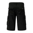 thumbnail image 3 of PEASKJP Cargo Shorts for Men Cotton Summer Classic Loose Fit Zip Cargo Utility Shorts Black L, 3 of 5