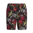 thumbnail image 4 of Gaeub Vintage Gaming Printed Men's Short Pajama Pants, Lightweight Lounge & Sleep Bottoms Keep You Cool - Large, 4 of 9