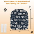 thumbnail image 2 of Cat Litter Box Curtain, Washable Litter Box Door Cover for Enclosed Self-Cleaning Boxes, Reduces and Litter Scatter for Indoor Cat Privacy, Blue Square 11"L x 10"W, 2 of 6