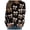 Black, variant on Fshinging Women Oversized Sweatshirt Hoodies Full Bow Print Long Sleeve Crewneck Casual Ladies Pullover Tops