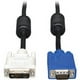 Eaton Tripp Lite Series 6 ft (m) DVI to VGA High-Resolution Adapter Cable with RGB Coaxial (DVI-A to HD15 M/M),. (1.8 M) - Câble d'Affichage - DVI-I à HD-15 (VGA) (M) - 6 ft - Moulé – image 3 sur 4