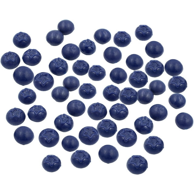 50pcs Artificial Blueberry Fake Simulation Realistic Blueberries Fake Fruit for DIY Craft