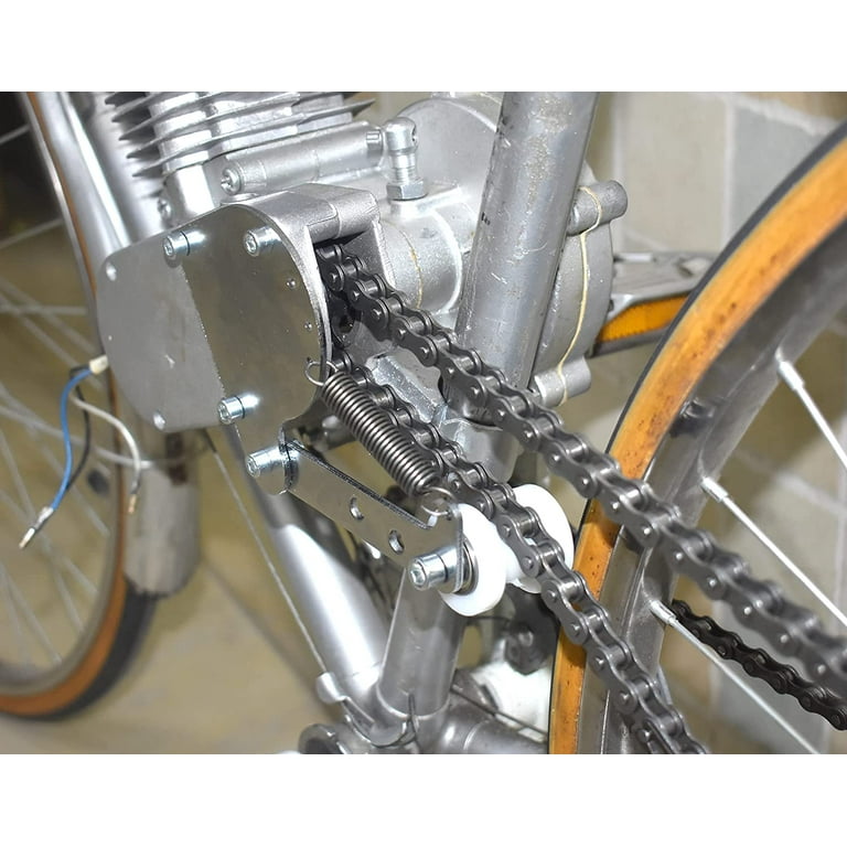 Spring Loaded Chain Tensioner for 49cc 50cc 66cc 80cc Engine Motorized Bike 2 Stroke Engine Silver
