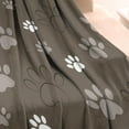 thumbnail image 3 of Brown Dog Paw Footprint Blanket,Comfortable Soft Flannel Throw Blanket,All Season,Warm Lightweight Blankets for Sofa Bed Couch Living Room Chair,30"x40", 3 of 4