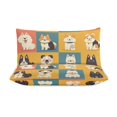 thumbnail image 3 of 3 Pcs Soft Bedding Set, Includes 1 Duvet Cover with Zipper And 2 Pillow,Shams Cartoon Cute Dog King(102"×90"), 3 of 8