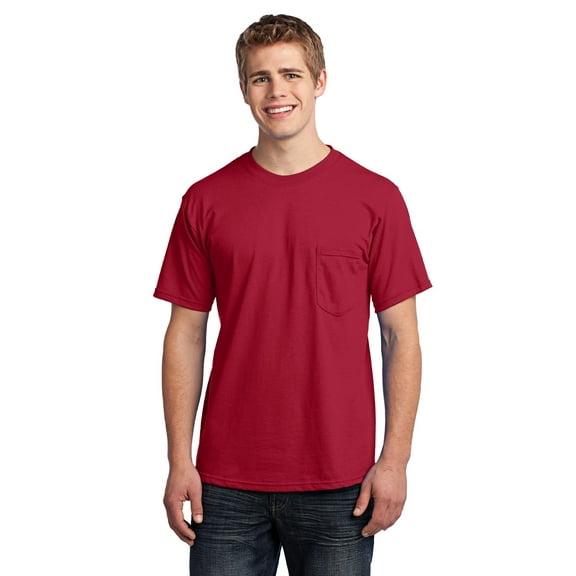 Port & Company USA100P Men's All-American Tee with Pocket Tshirt
