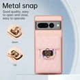 thumbnail image 6 of ELEHOLD for Google Pixel 7A Wallet Case with Card Holder, PU Leather Shockproof Crossbody Case with Metal Snap Adjustable Strap Lanyard Compatible with Google Pixel 7A,Pink, 6 of 7