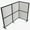 Light Gray/Black, variant on VIVO L-Shaped Modular Wall System, 3 PET Panels, Modern Office Cubicle Dividers