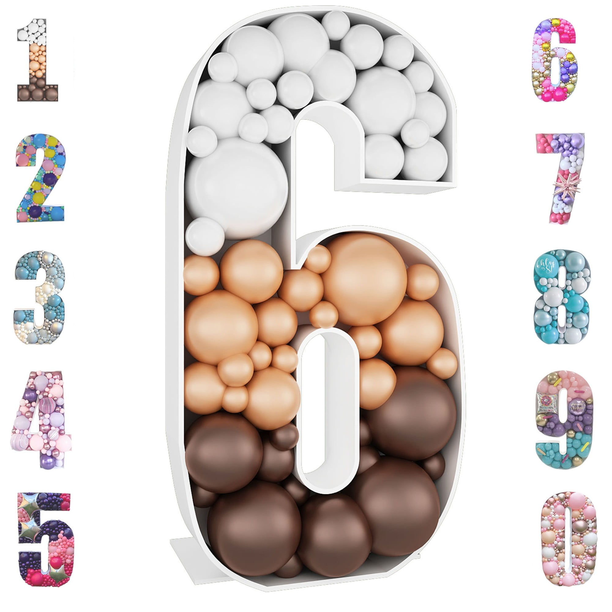 SKEFOLI 4FT Marquee Numbers, Mosaic Numbers for Balloons Pre-Cut Extra  Large Cardboard Numbers Foam Board Birthday Backdrop for 21st 30th 40th  50th