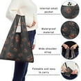 thumbnail image 5 of 5 Pack Foldable Shopping Bag,Black Halloween Pumpkins Reusable Grocery Bags with Pockets,Large Reusable Tote Bags with Handles Waterproof & Lightweight, 5 of 6