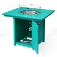 thumbnail image 4 of WestinTrends Helios 42" Modern Outdoor Patio Gas Propane Square Fire Pit Table (Rocks Not Included), Turquoise, 4 of 14