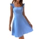 thumbnail image 1 of Lucakuins Vestido de mujer, vestido de verano con cuello cuadrado y espalda descubierta, minivestido de verano para fiesta Lucakuins moda, 1 of 7