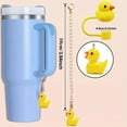 thumbnail image 2 of Cute Duck Charm Silicone Straw Topper for 8mm Reusable Straw - Decorative Cover for Key, Bag and Cup, 2pcs/set, 2 of 6