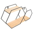 thumbnail image 1 of Minkissy Hexagonal Wall Shelf for Decorative Home Storage Rack Black 1Pcs, 1 of 8