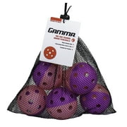 GAMMA Two Tone Indoor Pickleballs 6 Pack Purple Pink