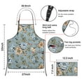 thumbnail image 3 of Pioneer Flower Floral Print Pattern Apron-Garden Aprons for Women with Pockets-Cotton Linen Waterproof Kitchen Cooking Gardening Aprons Adjustable for Kitchen,Cooking,BBQ and Salon 33x27 Inch, 3 of 6