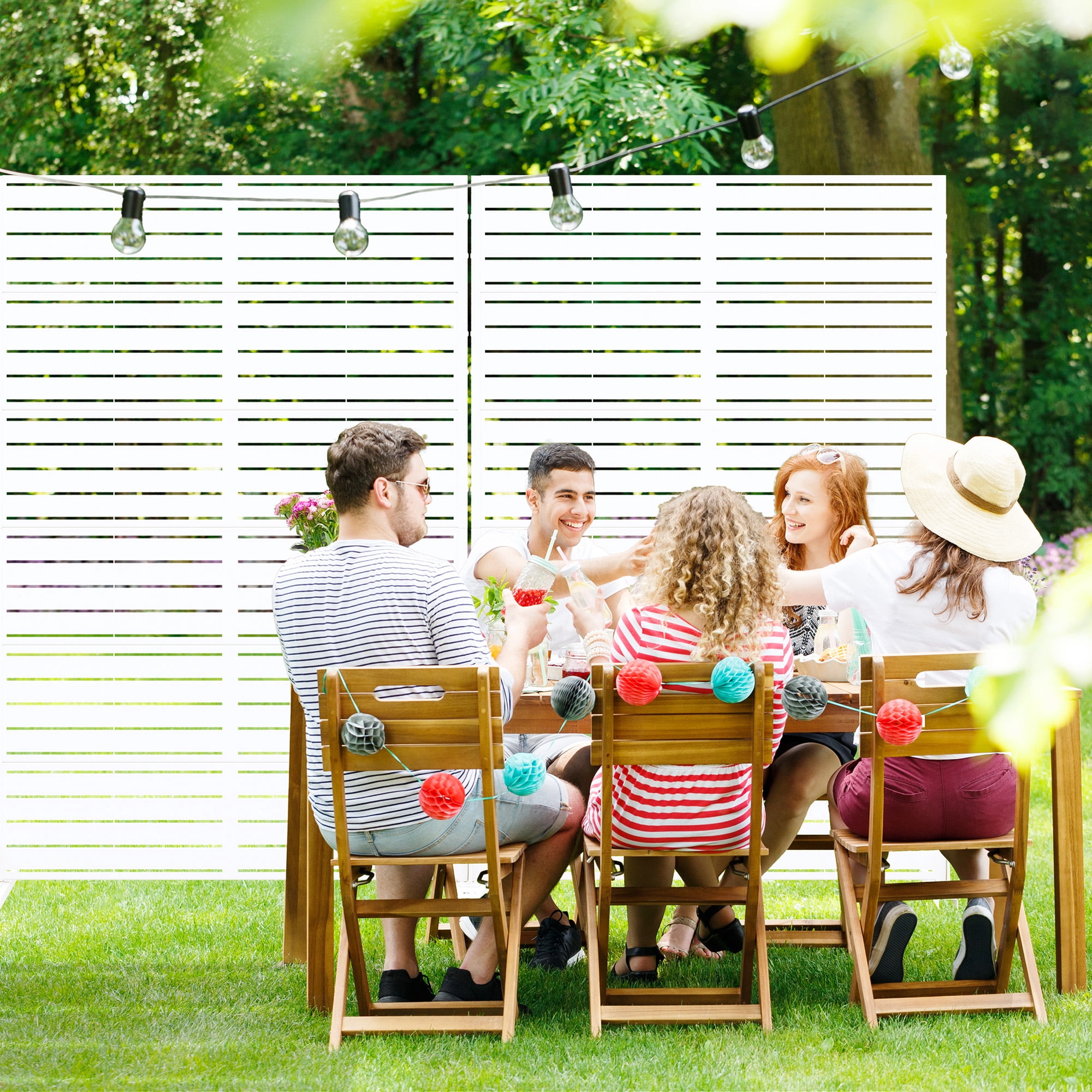 MAYEERTY 72" x 47" Privacy Screen Fence, Heavy Duty Fence Privacy Screen Outdoor