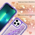 thumbnail image 5 of TASHHAR iPhone 14 Pro Case with Privacy Screen and Lens Protector 3 in 1 Anti Scratch Clear Glitter Shockproof Moving Shiny Quicksand Liquid Case for iPhone 14 Pro 6.1 inch 2022 Phone Blue+Purple, 5 of 6