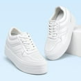 thumbnail image 2 of CMR CHAMARIPA Elevator Shoes For Women - Height Increasing Shoes For Ladies - White Wedge Sneakers 8 CM / 3.15 Inches, 2 of 7