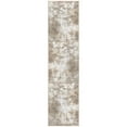 thumbnail image 6 of iOhouze Hallway Runner Rugs 2x8 Abstract Washable Runners Non Slip Kitchen Runner Low Pile Soft Printed Faux Wool Abstract Floor Runner for Indoor Bedroom Entryway Laundry Room, Beige Brown, 6 of 8