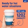 thumbnail image 3 of Perk Paper Hot Cup 12 Oz. White/Blue 500/Carton PK54367CT, 3 of 8