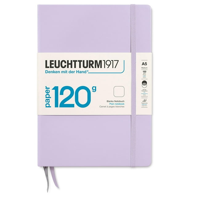 Cuaderno LEUCHTTURM1917 120gsm A5 Tapa Dura Lila 203 Páginas